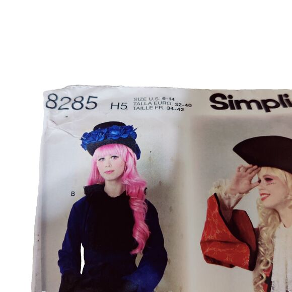 Simplicity 8285 Victorian Dress Pirate Costume Pattern Size 6-14 Uncut - Picture 2 of 4